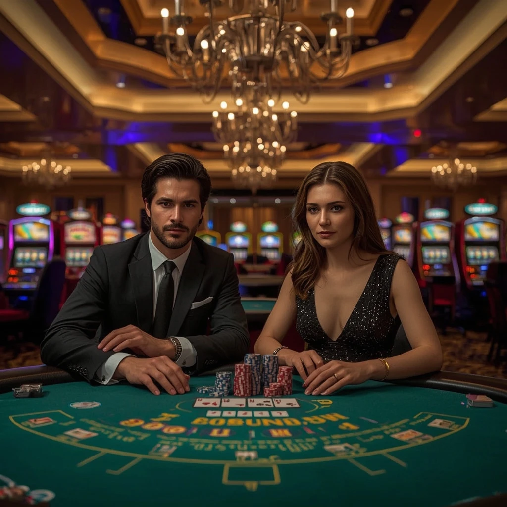 Deux joueurs de poker dans le Casinoly Casino